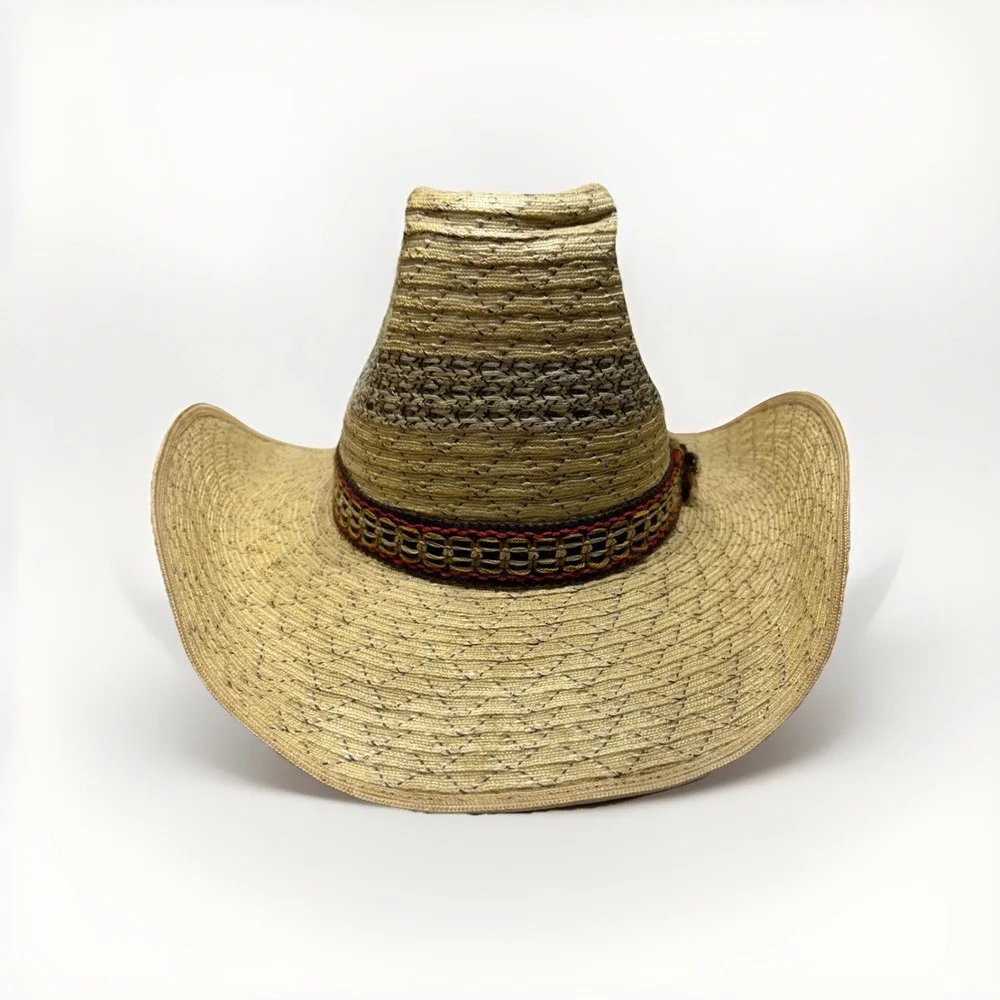 Vtg RIO GRANDE Cowboy Hat Mens 6-7/8 Chihuahua Straw High‎ Dome 55 Western Ranch